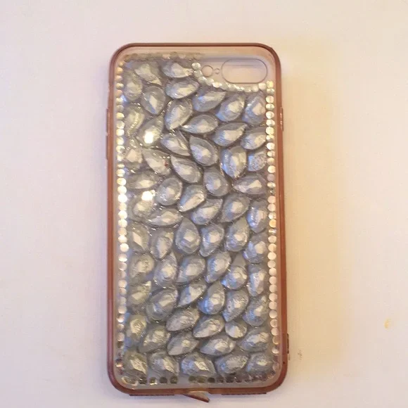 Pink &White Crystals covered iPhone Cover 6” Long - Picture 9 of 9